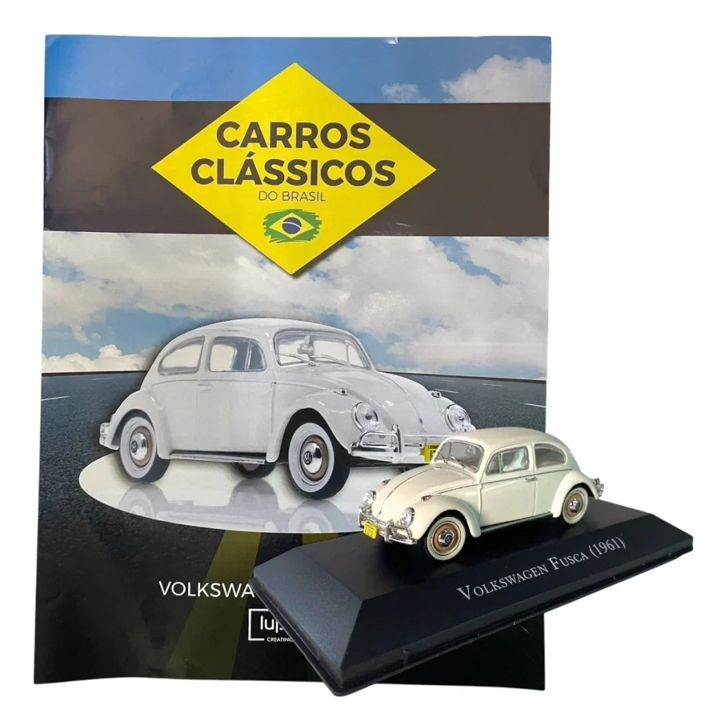 Carros Clássicos do Brasil: Volkswagen Fusca (1961) - Escala 1:43 - Edição 02