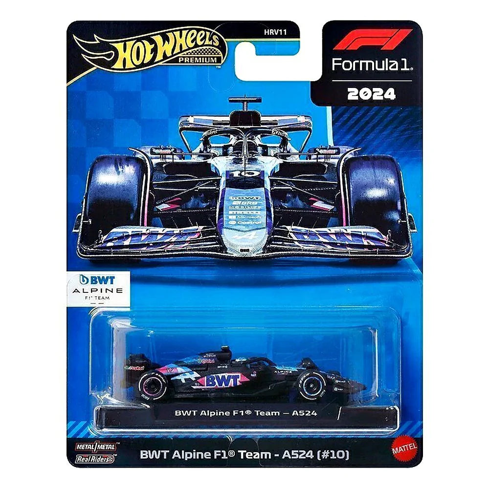 Miniatura Fórmula 1 BWT Alpine A524 - #10 P. Gasly - Escala 1:64 - Hot Wheels Premium