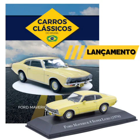 Coleção Carros Clássicos do Brasil: Ford Maverick 4 Superluxo (1976) - Edição 31