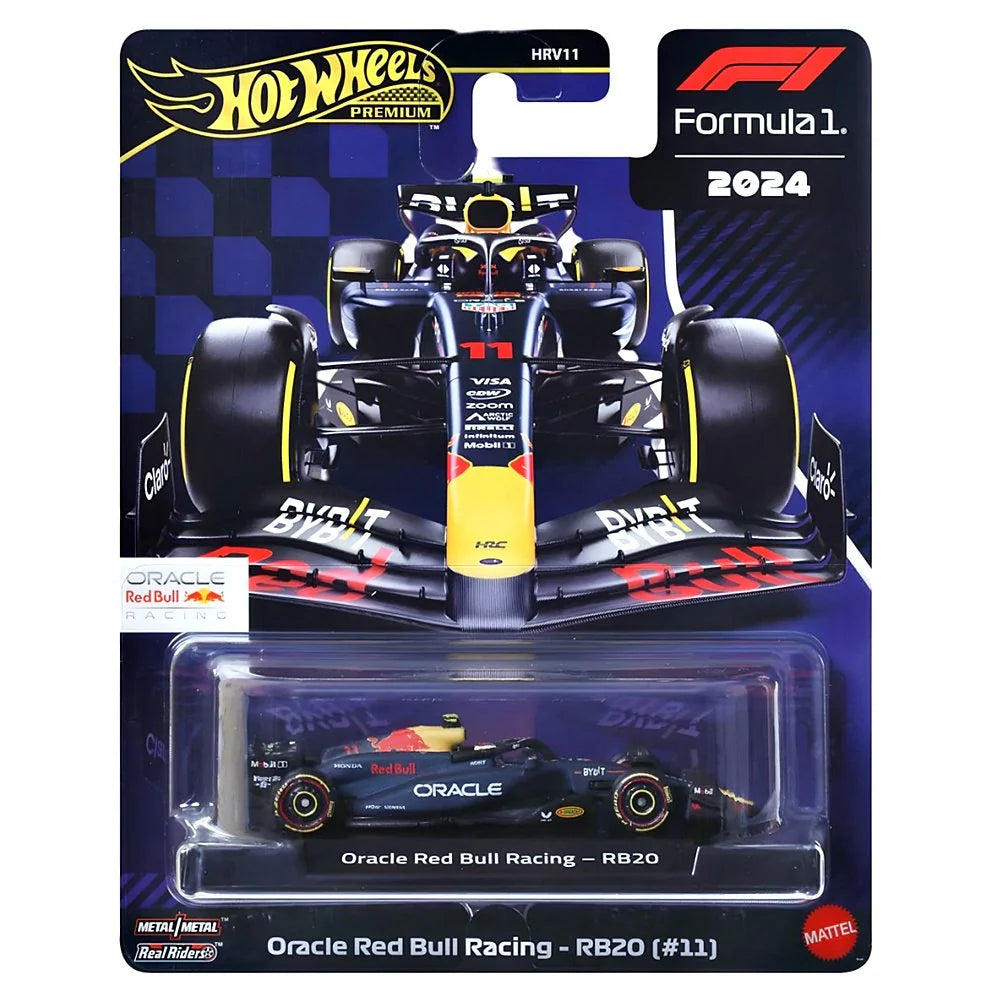 Miniatura Fórmula 1 Red Bull Racing RB20 - #11 Perez - Escala 1:64 - Hot Wheels Premium