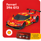 Miniatura 296 GT3 Shell Racing da Burago 1/41 C/remoto Cor Vermelho