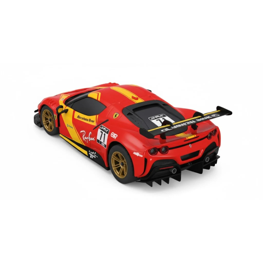 Miniatura 296 GT3 Shell Racing da Burago 1/41 C/remoto Cor Vermelho
