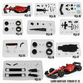 Automodelismo - Miniatura Ferrari SF-25 para Montar - Escala 1:18 + Brinde Especial