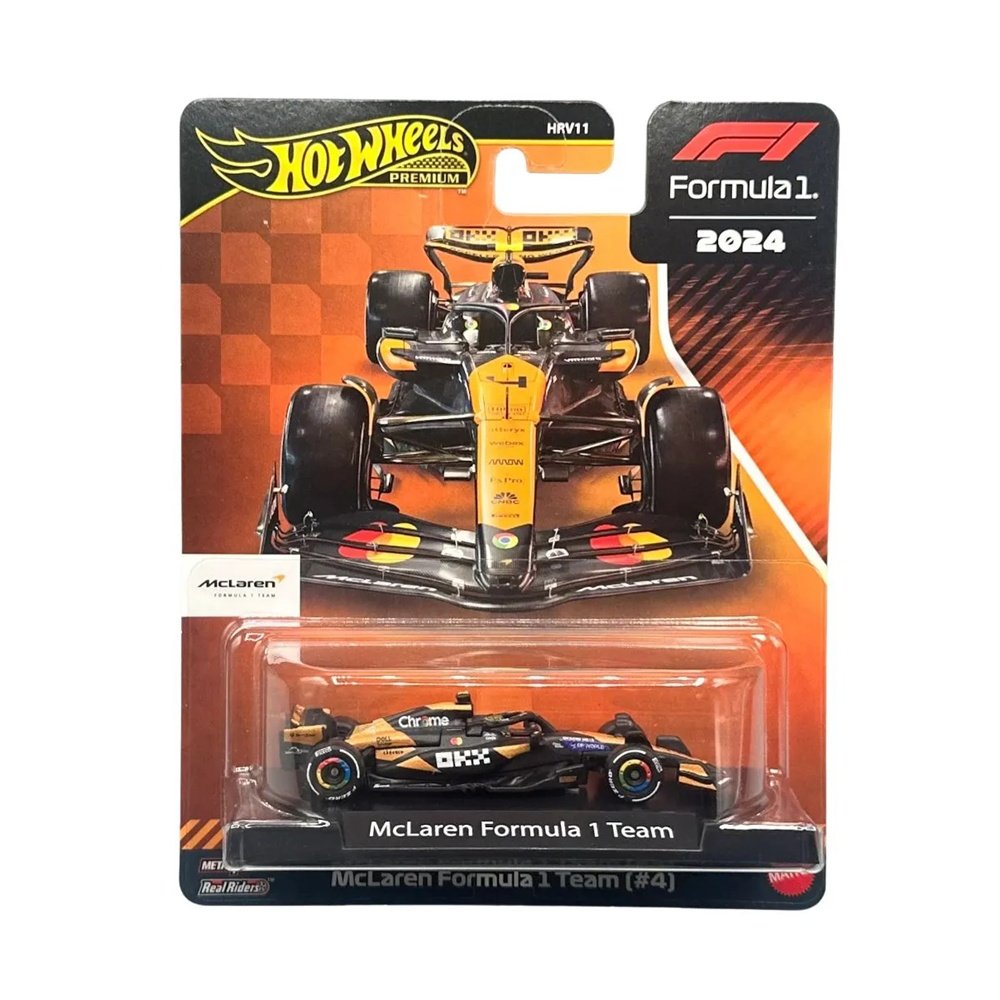 Miniatura Fórmula 1 McLaren - #4 L. Norris - (2024) - Escala 1:64 - Hot Wheels Premium