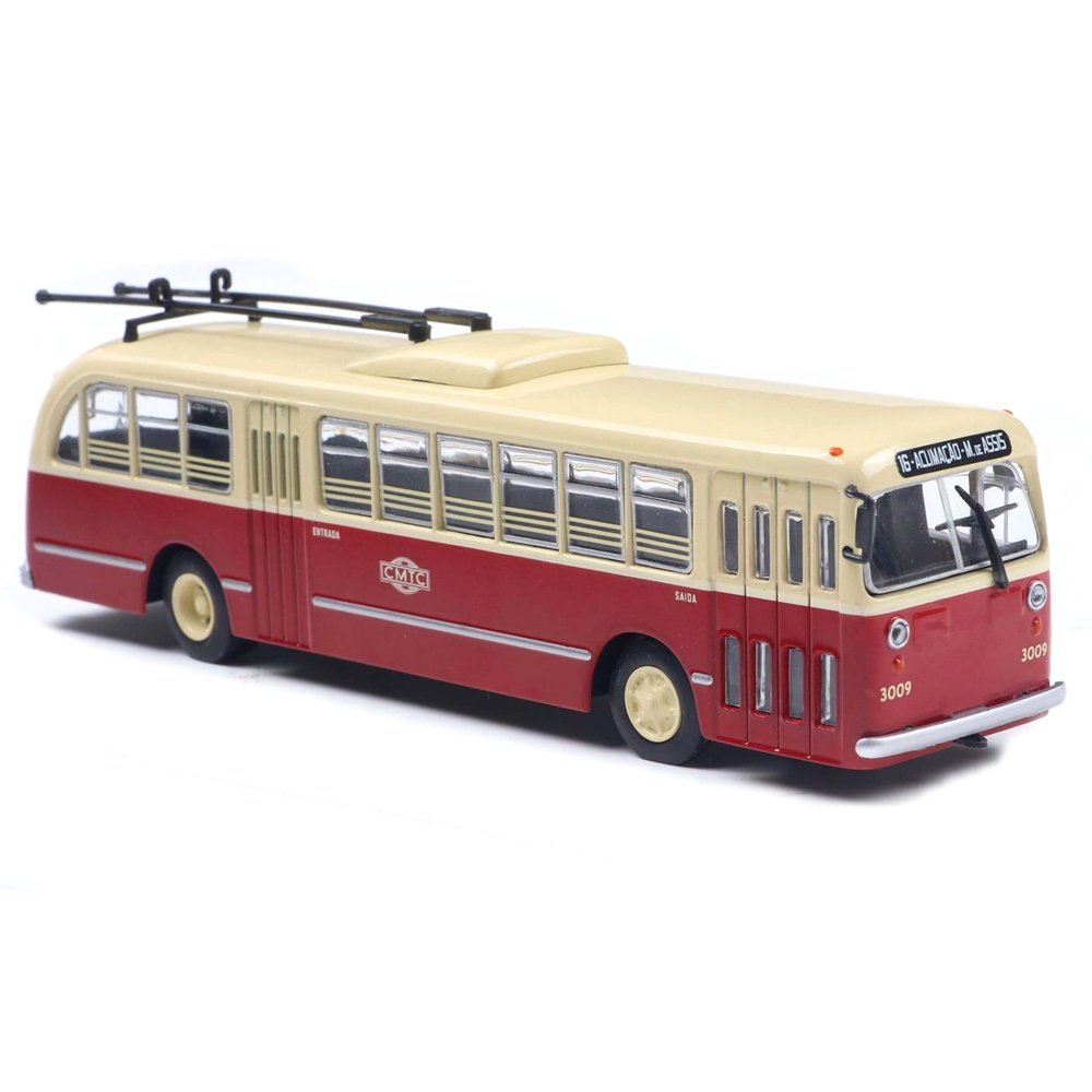 Miniatura Ônibus Pullman Westinghouse "CMTC" - Vermelho/Bege - Escala 1/24 (Controle Remoto)