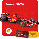 Miniatura F1 Ferrari Sf-24 Shell Racing Burago 1/41 C/remoto Cor Vermelho