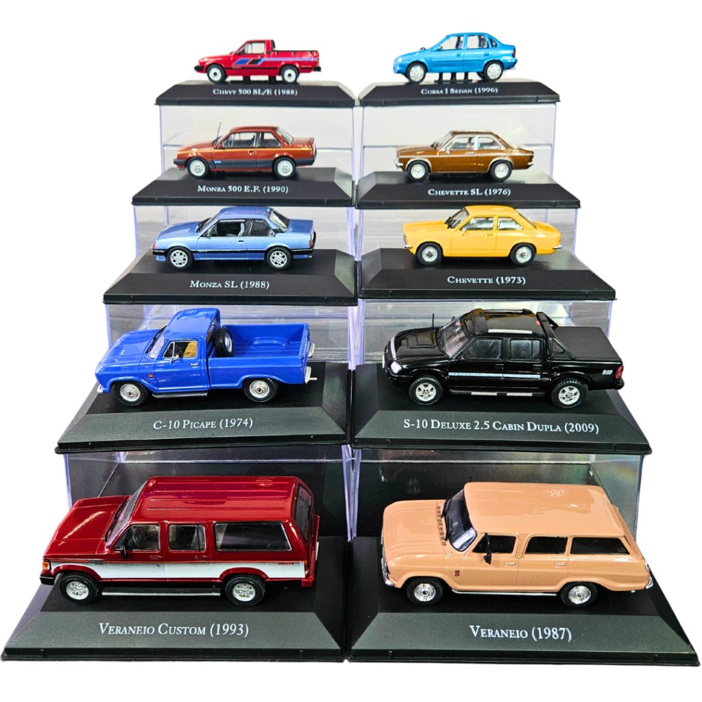 Combo 5ª Temporada Chevrolet Série Ouro com 10 miniaturas da Escala 1:43