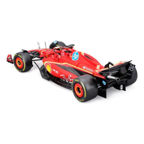Miniatura F1 Ferrari Sf-24 Shell Racing Burago 1/41 C/remoto Cor Vermelho